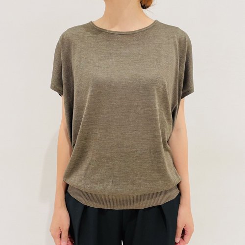 フレンチ袖シルクニット