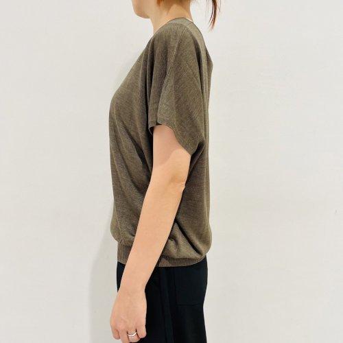 フレンチ袖シルクニット