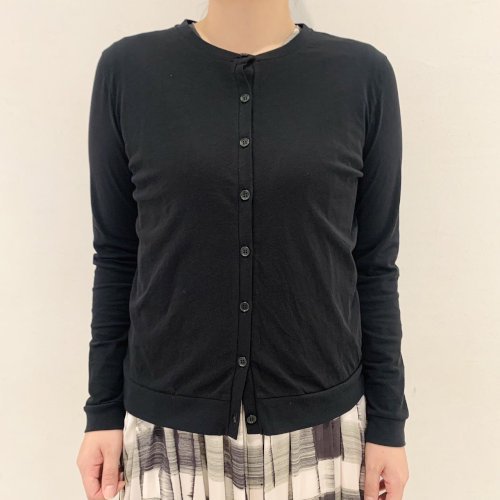 切り替え丸首カーディガン