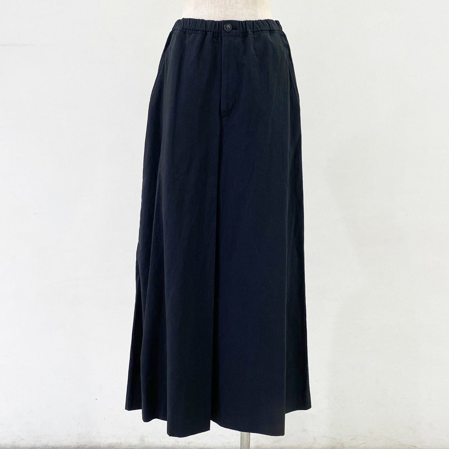 綿麻フレアワイドパンツ