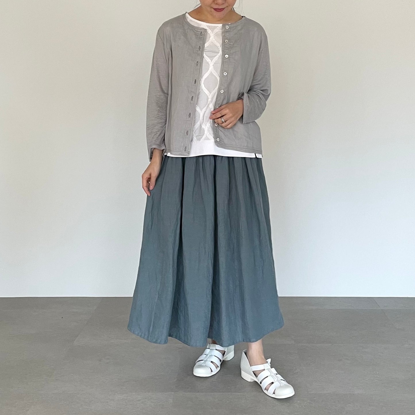 共布テープ刺繍カットソー