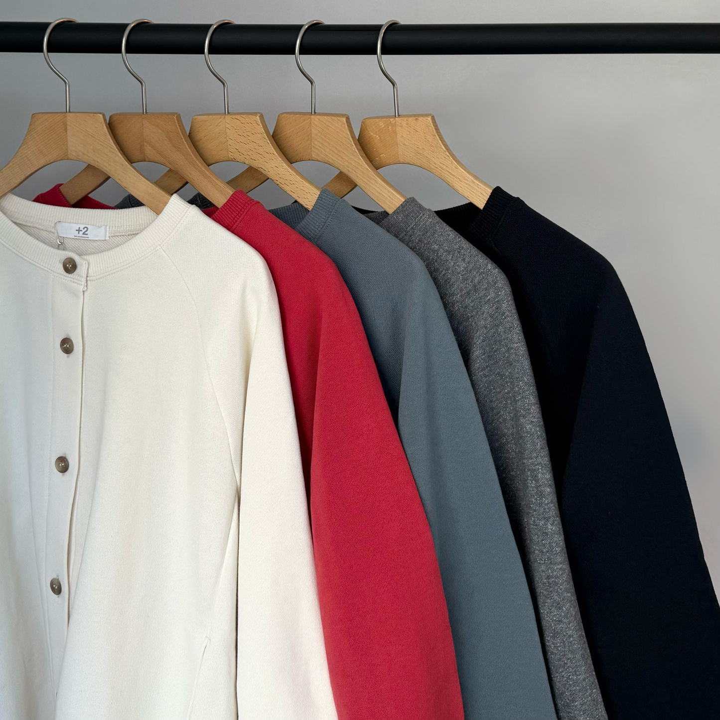 30/1裏毛 クルーカーディガン