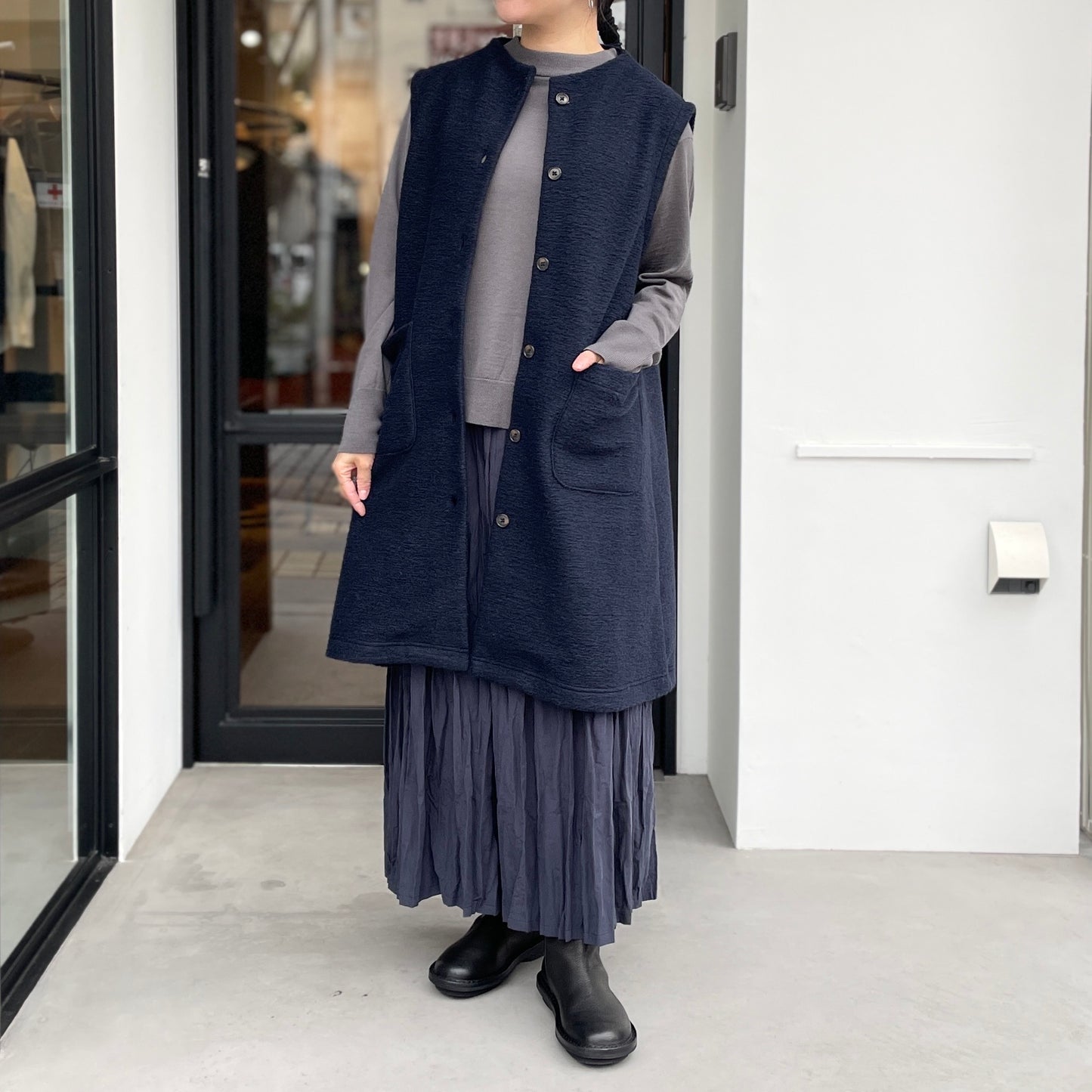 ウォッシャブルウールニット