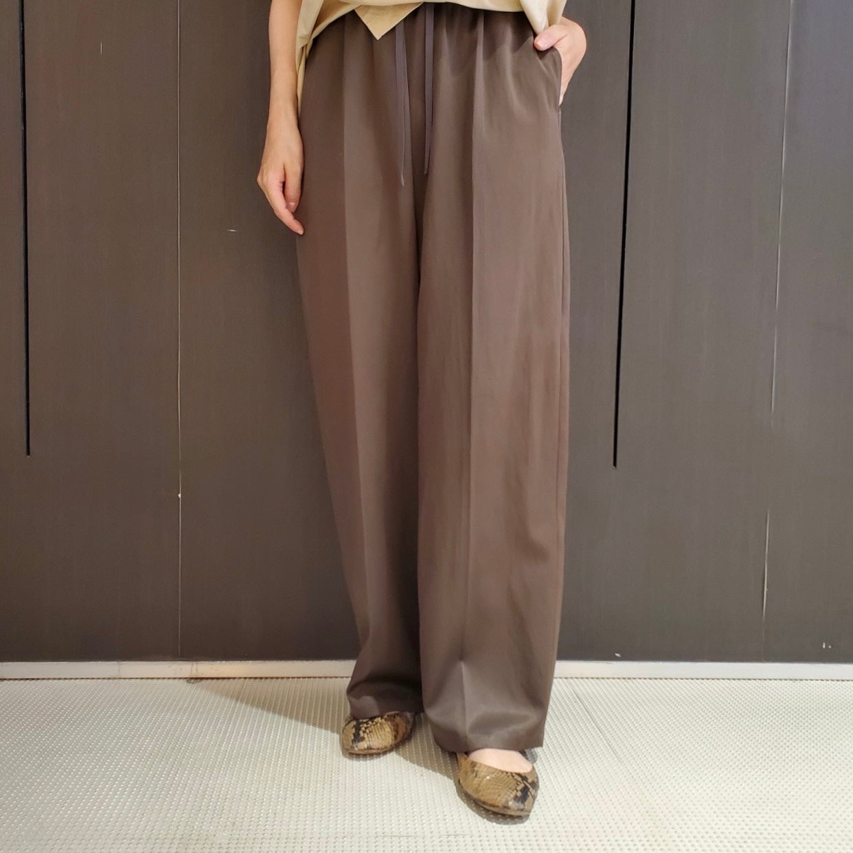 コットンレーヨンツイルパンツ