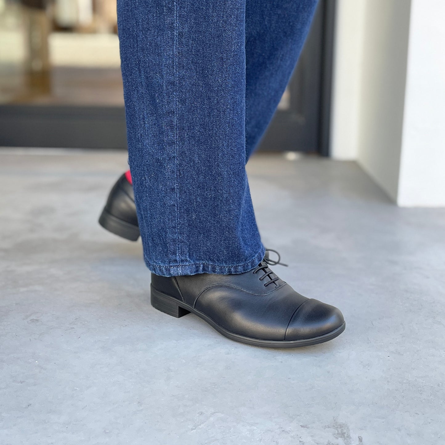 コットンデニム ハイライズパンツ