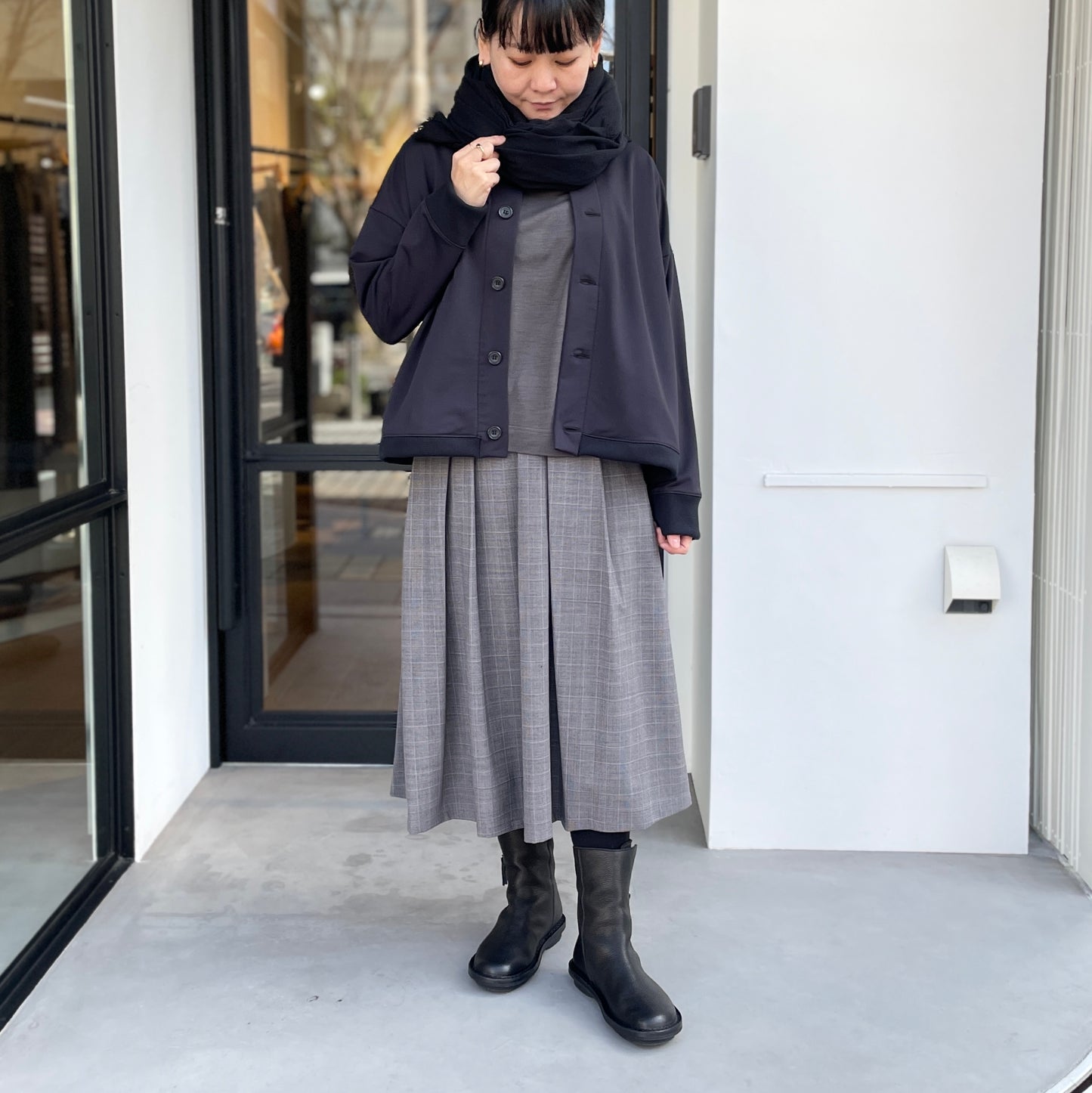 ウールコットン大判ストール