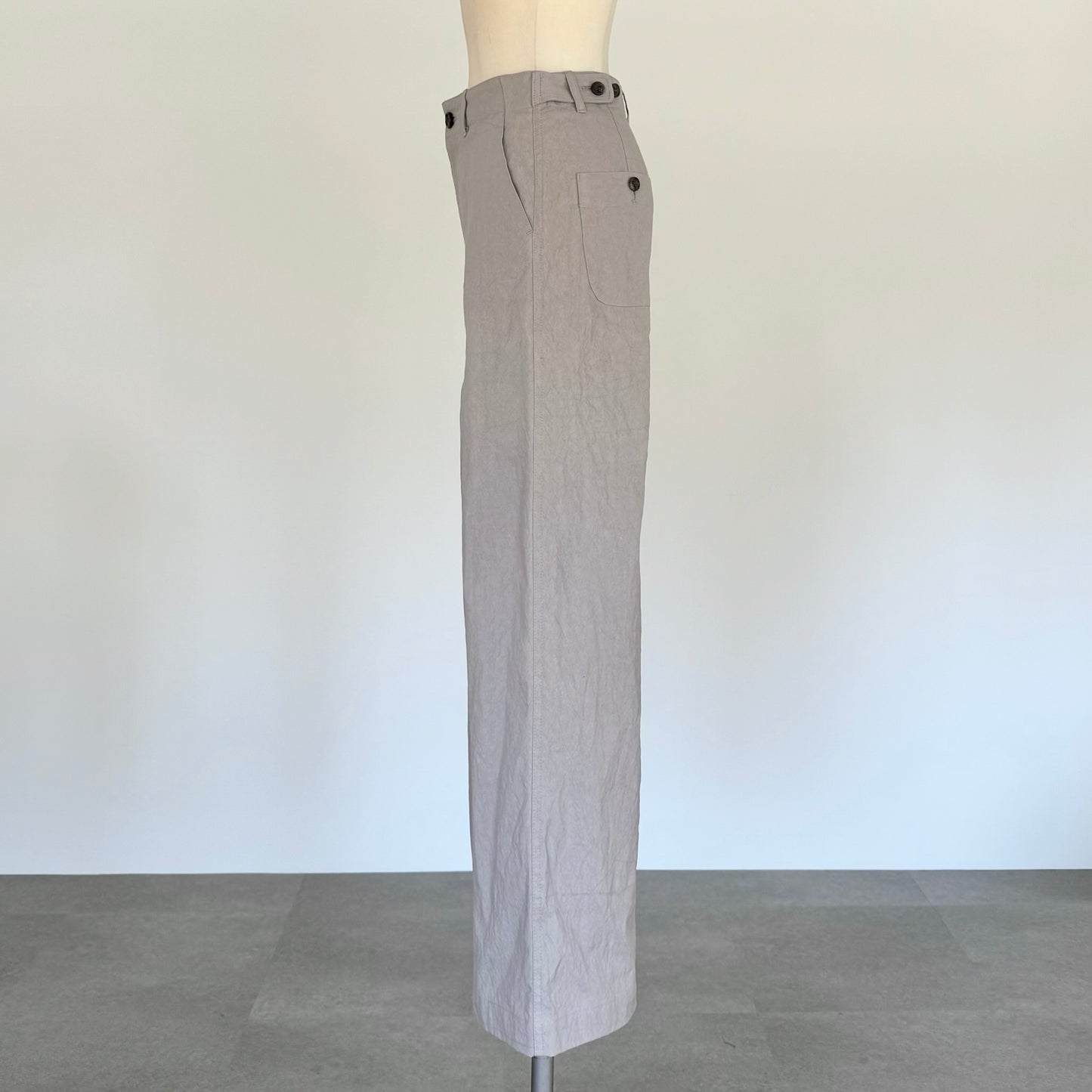 綿ナイロンワイドパンツ