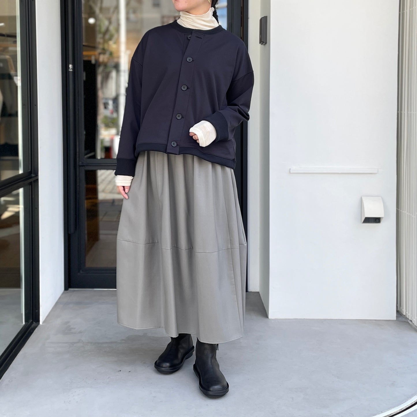 ウォッシャブルウールコクーンスカート