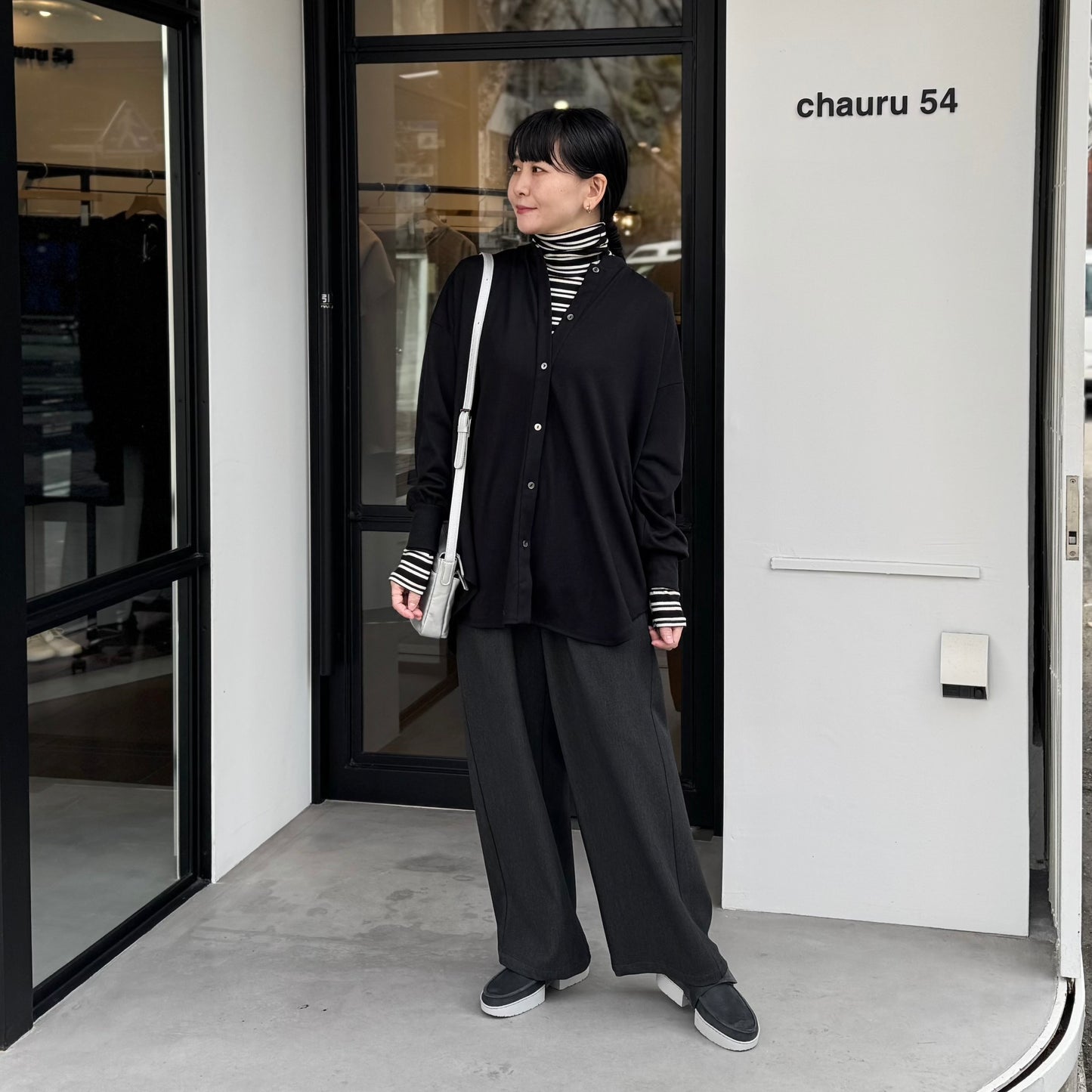 ウォッシャブルウールゆるっとブラウス