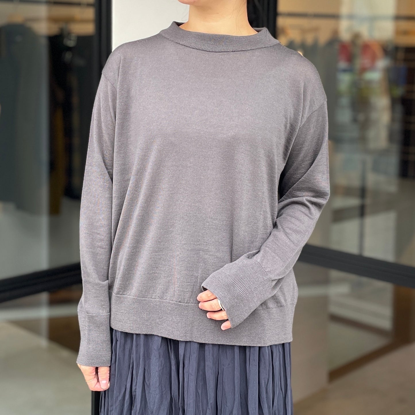 ウォッシャブルウールニット