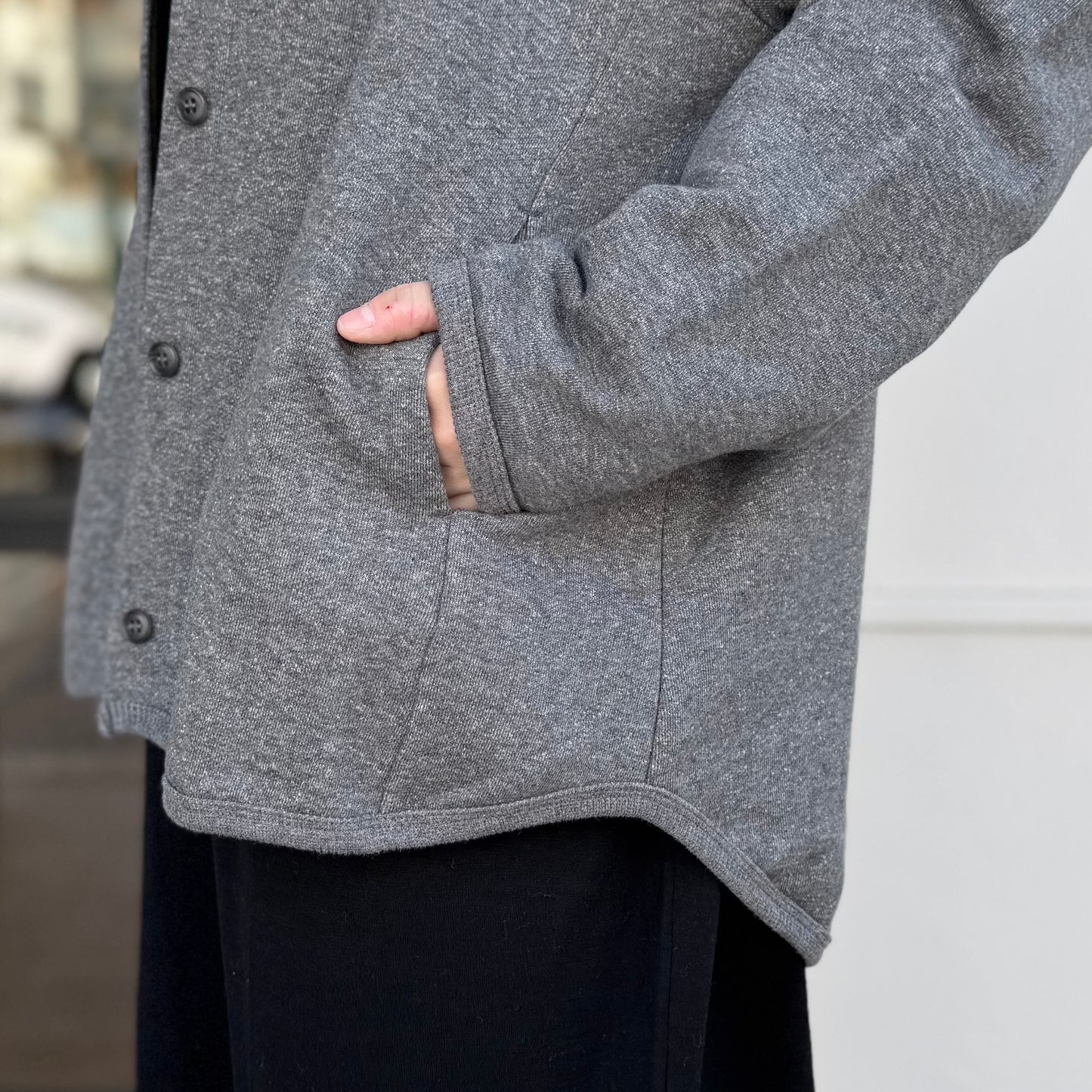 30/1裏毛 クルーカーディガン