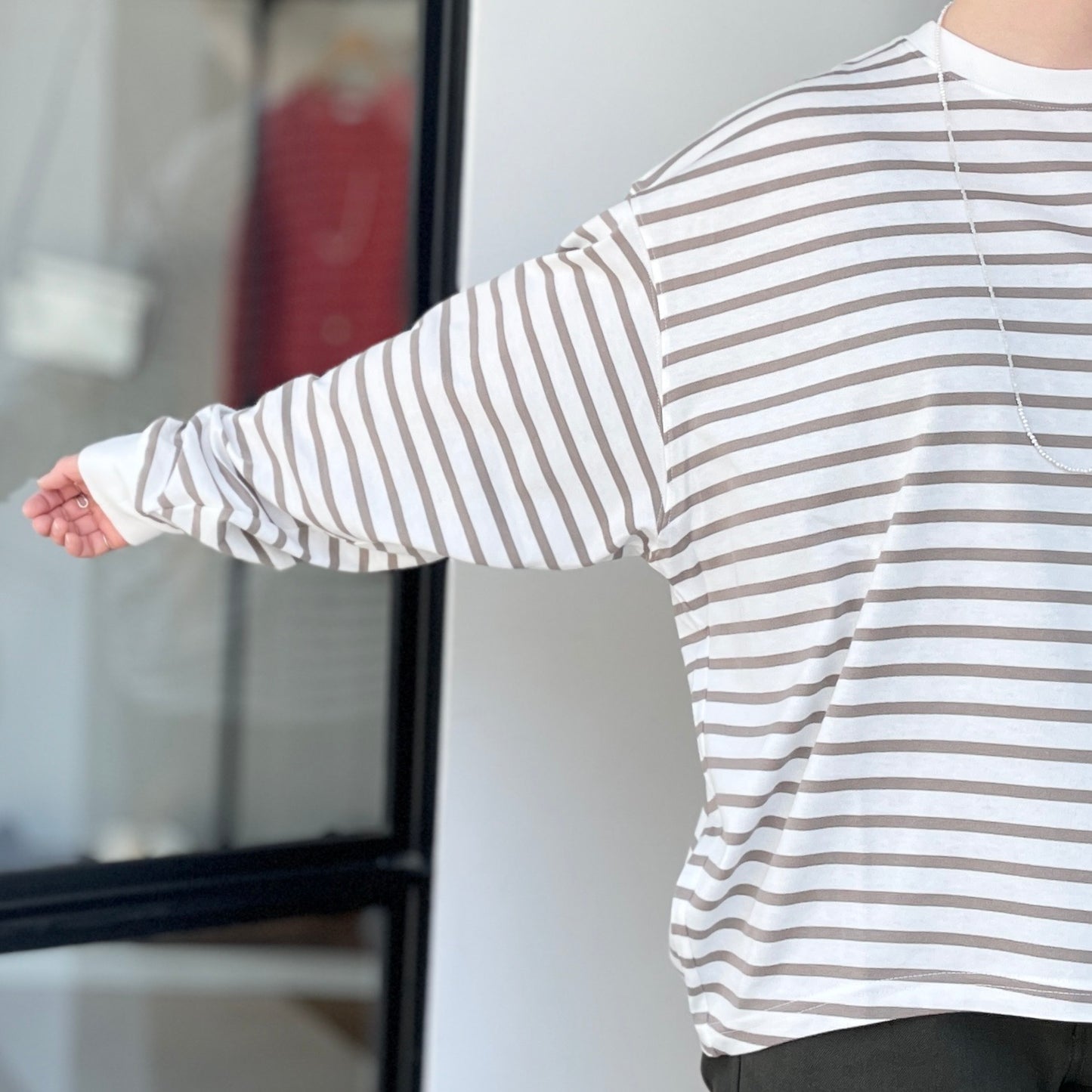 クラシック天竺 タックコクーンTシャツ