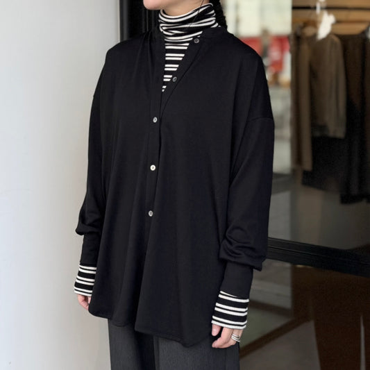 ウォッシャブルウールゆるっとブラウス