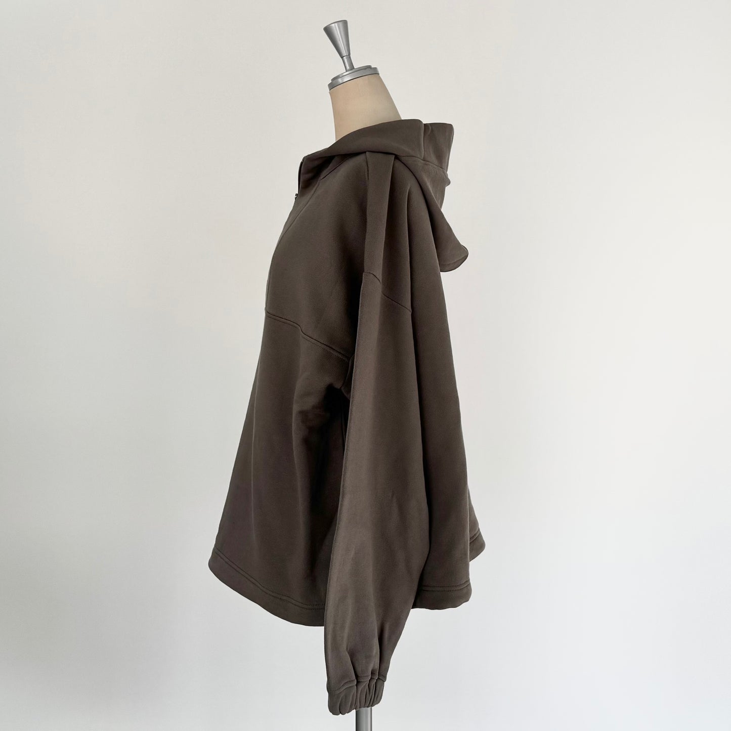 コットン裏起毛フーデットパーカー