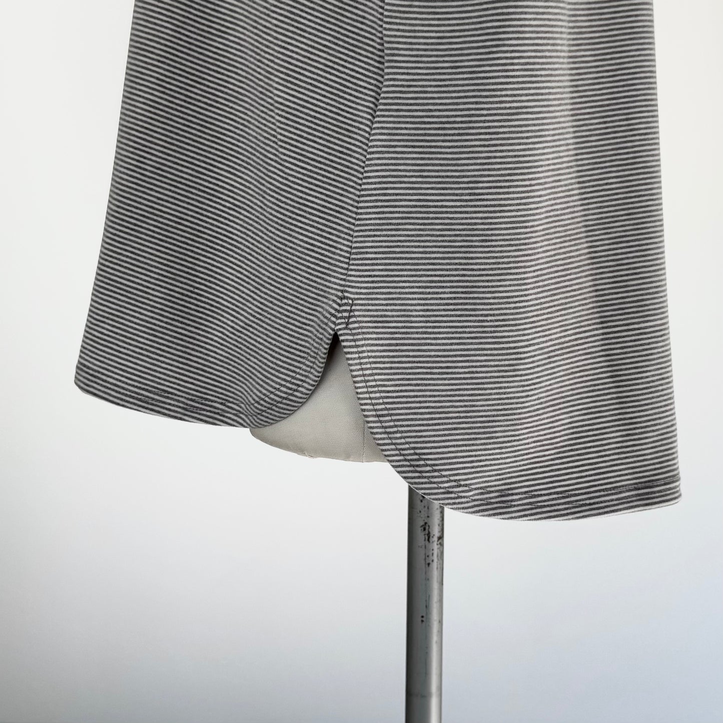 2カラー細ボーダー ボトルネックプルオーバー